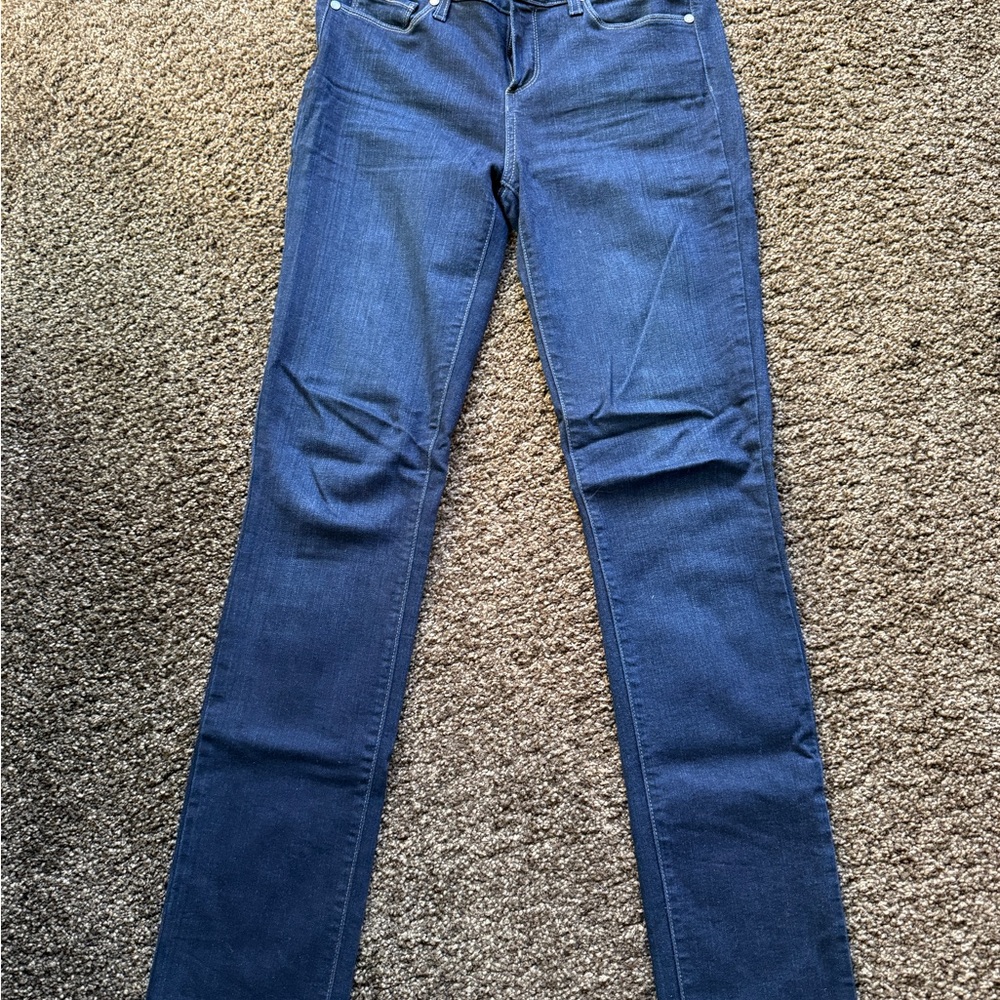 PAIGE Women's Dark Blue Skyline Skinny Jeans